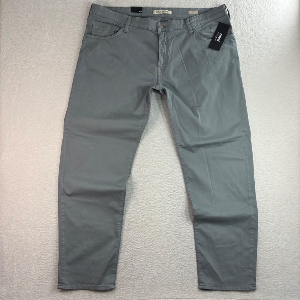 Mavi Zach Straight Leg Pants Men 44x32 Gray Cotton Stretch Casual Preppy NWT